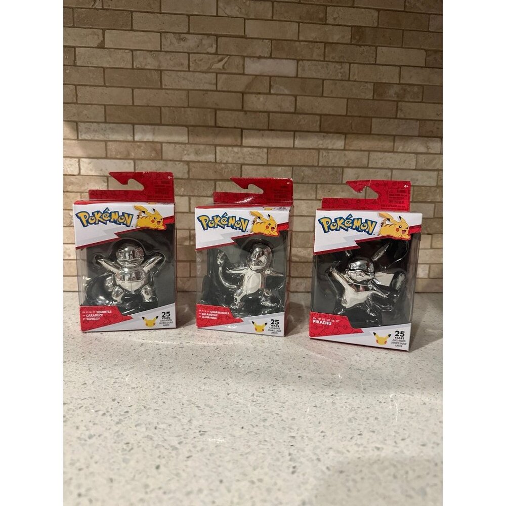 Official 25th‎ Year Anniversary Silver Battle Figure Jazwares bundle